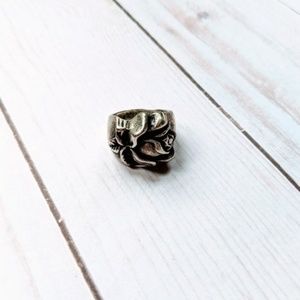 Vintage Silver Rose ring